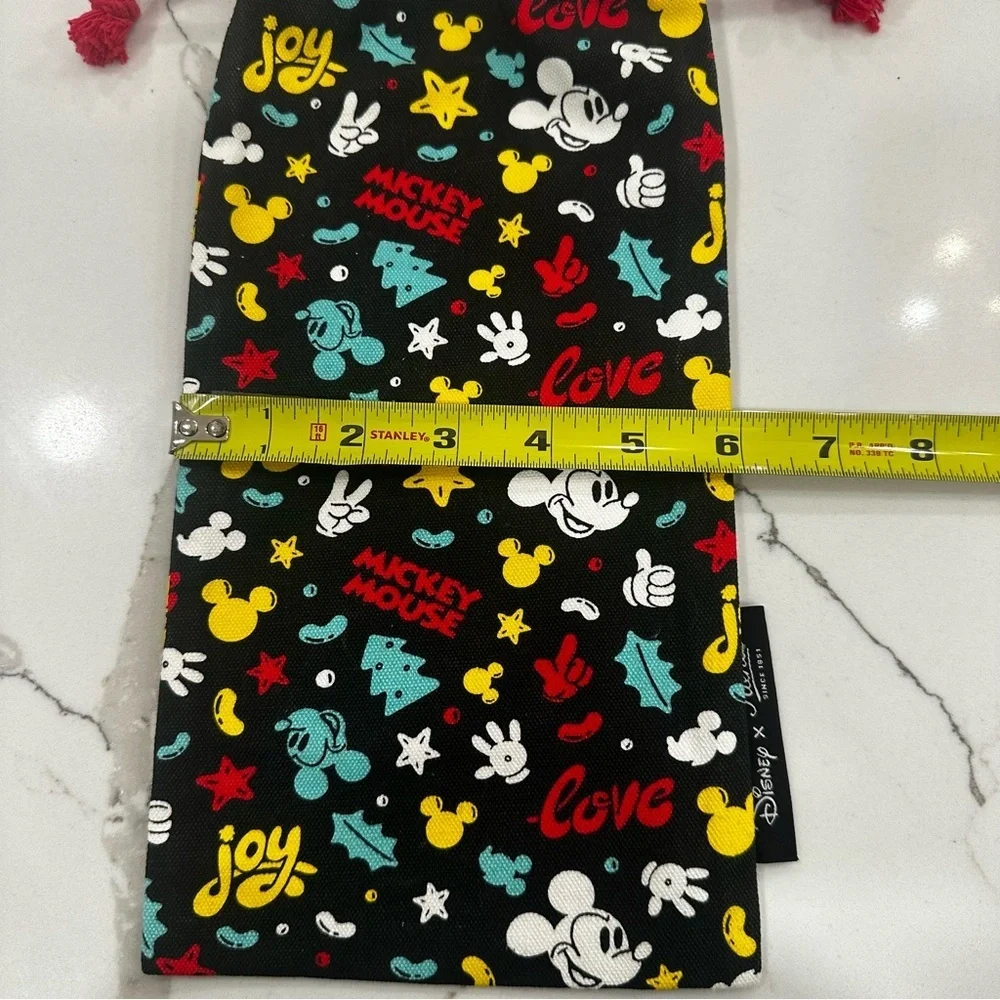 Disney x Kiehl's Mickey Mouse Holiday Drawstring Canvas Pouch Bag Black 11